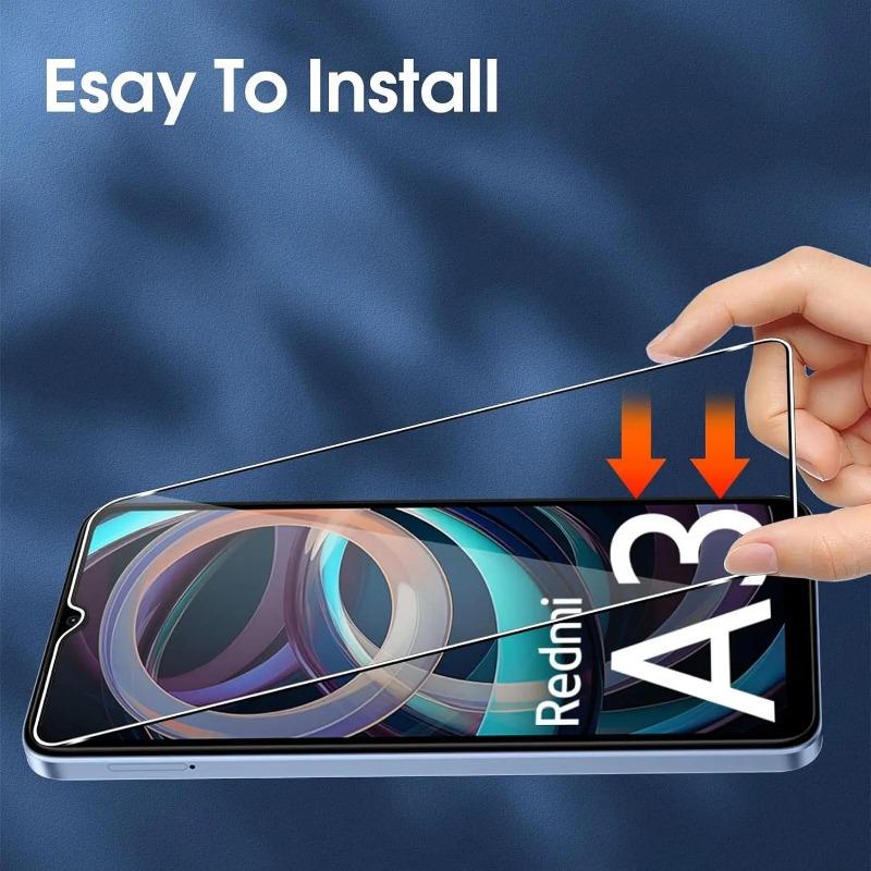 4-teilige hochauflösende gehärtete Folie HD + Xiaomi hochwertiges gehärtetes Glas für Redmi A3 Displayschutzfolie