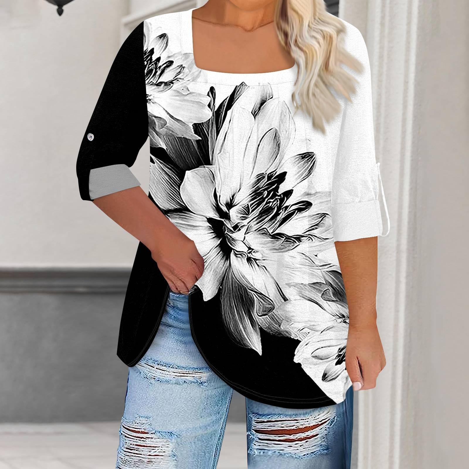 

Женская футболка с принтом, длинные рукава реглан, базовый квадратный топ стандартного размера для повседневной моды XL белый