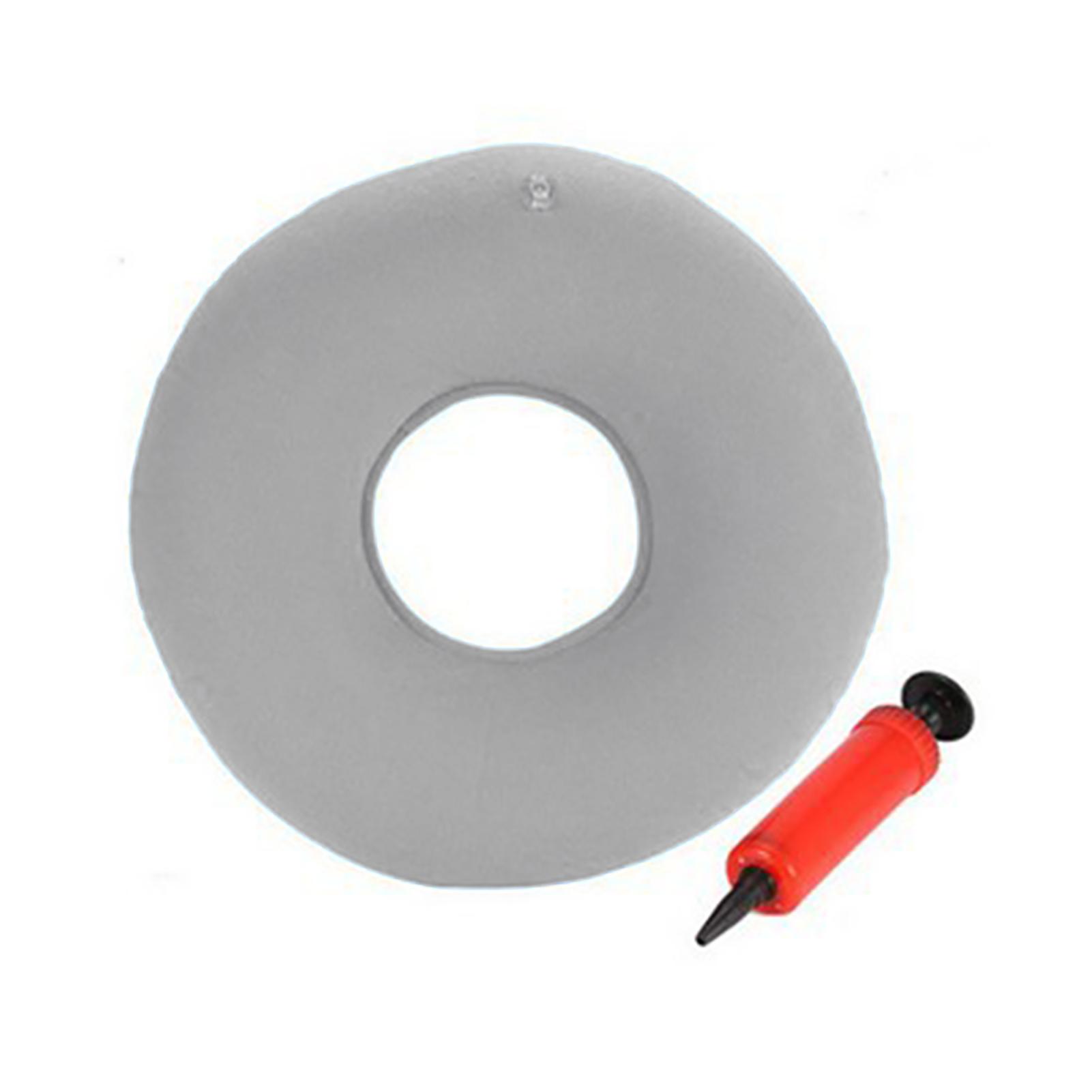 Надувная подушка-пончик Утолщенная ПВХ Круглая форма Предотвращение пролежней Герметичная Стул-табурет для инвалидной коляски Подушка для стула Gray 699₽