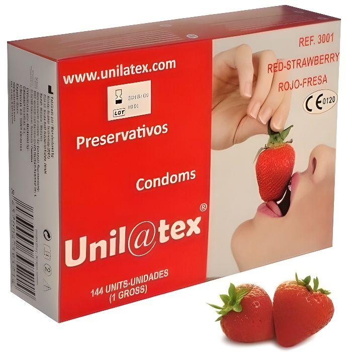 50 Préservatifs UNILATEX - parfum FRAISE