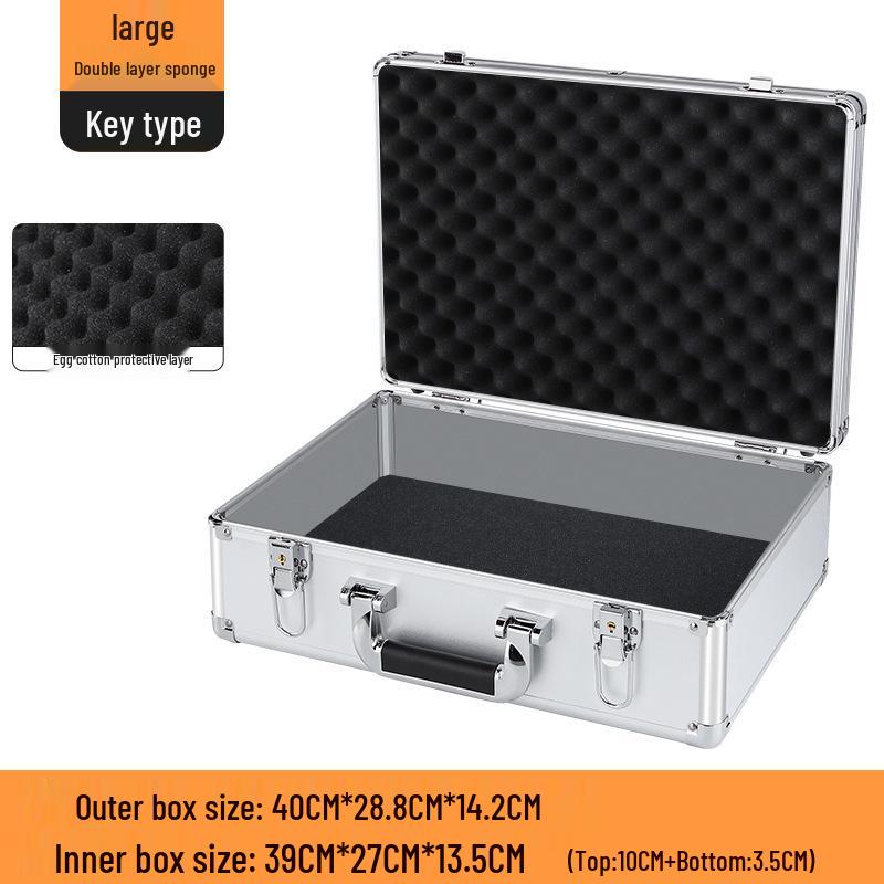 Aluminum Alloy Password Briefcase for Document and Tool Storage