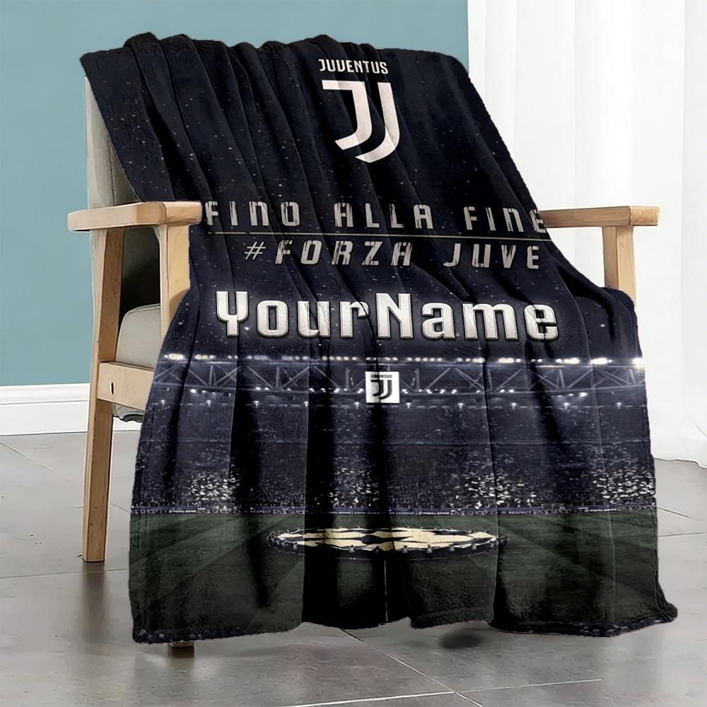 Juventus Personalized Text Blanket Gift Personalized Blanket Ultra-Soft Versatile for Livingroom Office Seaside Living Room Four Seasons Multipurpose
