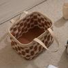 Woven Basket with Handles Handwoven Storage Rectangular Laundry Hamper for