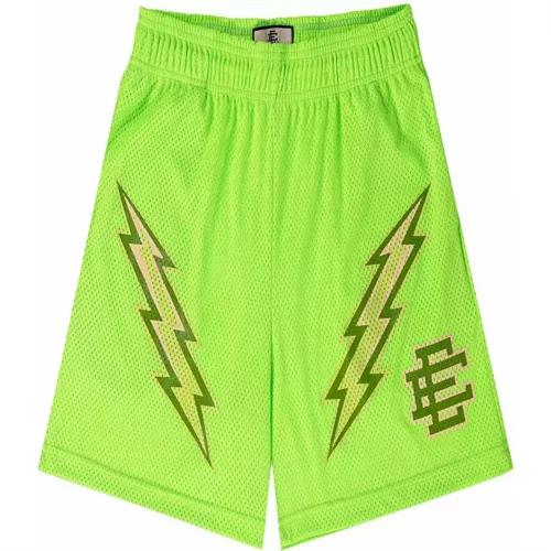 Shorts décontractés Ee pour hommes, Pantalons de sport Fitness style américain longueur trois quarts, Maille respirante coupe ample, Au-dessus du genou, Style couple