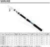 SANLIKE Telescopic Casting Fiberglass Sabiki Perfect for Sea and Pier Easy to Use for Compact and Portable 2.4M Rod, Rod, Ultra-Lightweight,