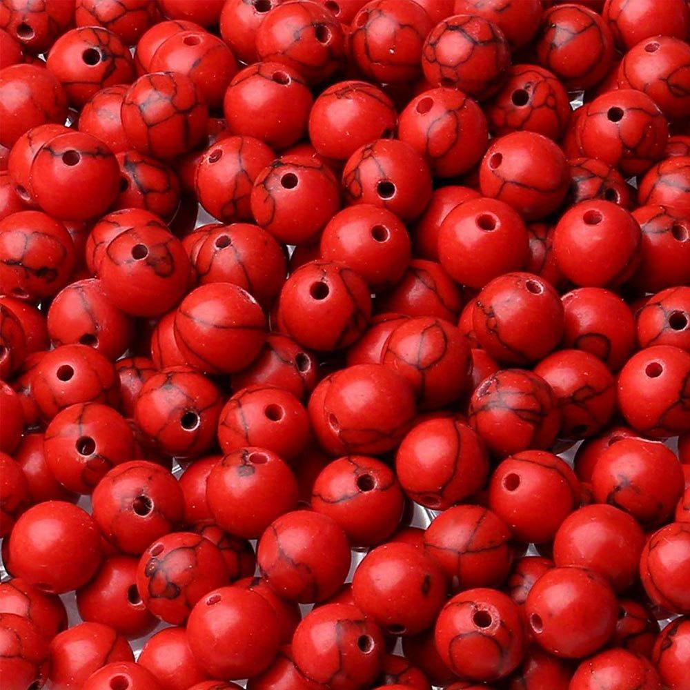 100/300/500pcs red beads, turquoise beads, decorative beads, spacer beads, natural gemstone beads, jewelry making, DIY bracelet necklace