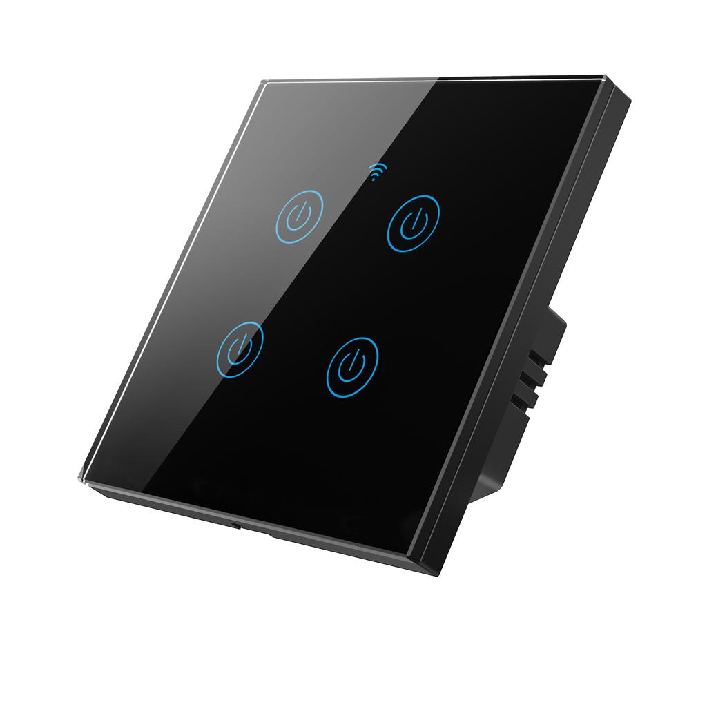 2 Gang Remote Control Light Switch Tempered Glass Wireless Wifi Wall Electrical Switch