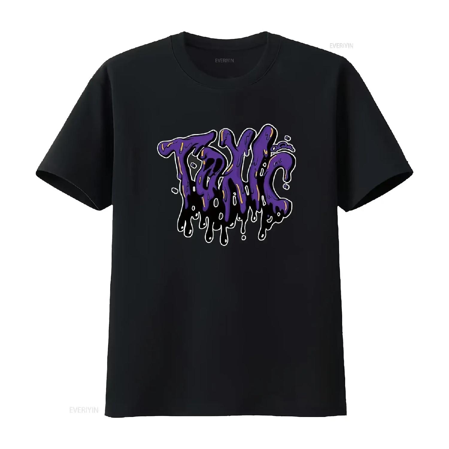 

T Shirt Toxic Design 12 Field Purple Sneaker Matching Womens White Medium vintage Washed designer clothes Stretched Slightly XXXXXL чорний