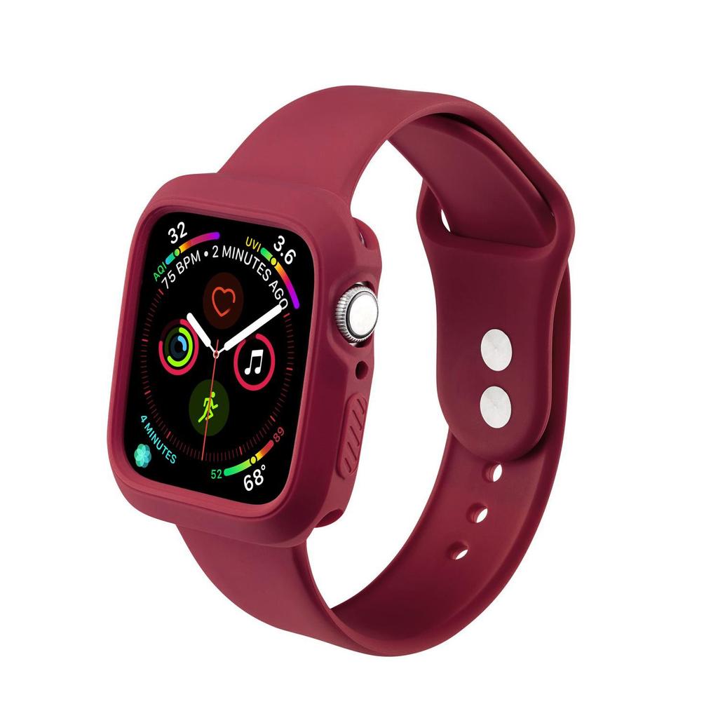 Coperchio della cassa morbida per Iwatch 4 + Cinturino in gomma siliconica  cinturino sportivo per Apple Watch 4 40MM 44MM acquista in modo economico —  spedizione gratuita, recensioni reali con foto — Joom