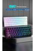Teclado Gamer Portátil com Luz RGB de 61 Teclas - Sensação Mecânica para E-sports e Uso no Escritório