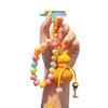 Keychain Macaron Color Beads Portable Anti-Lost Mobile Phone Chain Gourd Design Key Chain Bag Hanger Backpack Accessory