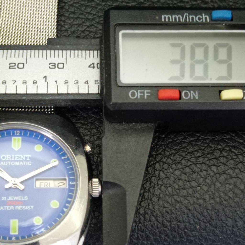 VINTAGE ORIENT AUTOMATIC 46941 JAPAN MENS BLUE COLOR DIAL WATCH a700687-5 R204-a700687