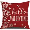 Classic Plaid Printed Pillowcase Valentine's Day Red Letters Love Home Sofa Decoration Cushion Pillow