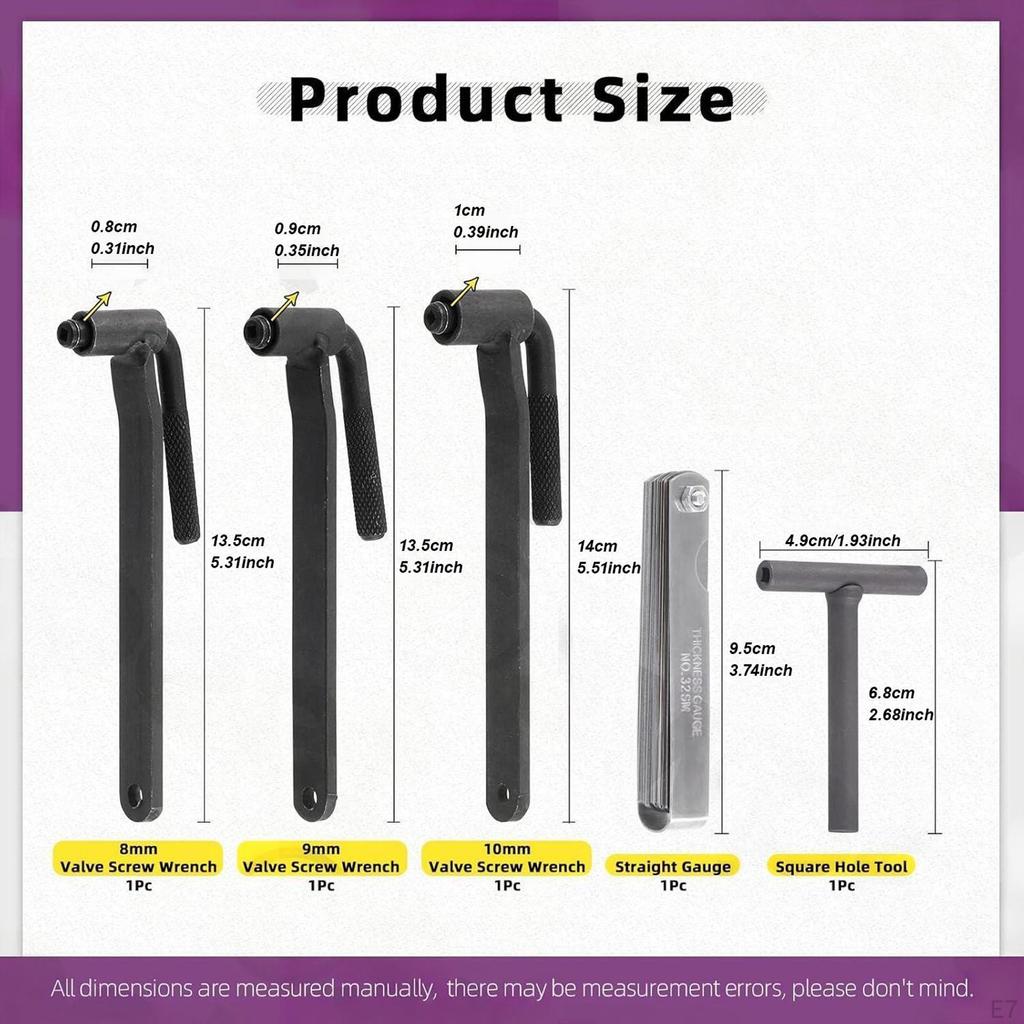 Feeler Gauge Tool Double Marked for Thickness/Wide Sizes Automotive Metal Metric Measurement