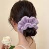 Vertical Pleated Metallic Luster Headwear Bold Glossy Ribbed Hair Ties High Elasticity Voluminous Bun Holders For Modern Styling