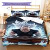 Son Goku Muster Bettwäsche, Steppbett Set Bettbezug Kissenbezug Zuhause Geburtstagsgeschenk (1 Bettbezug + 2 Kissenbezüge, ohne Füllung)