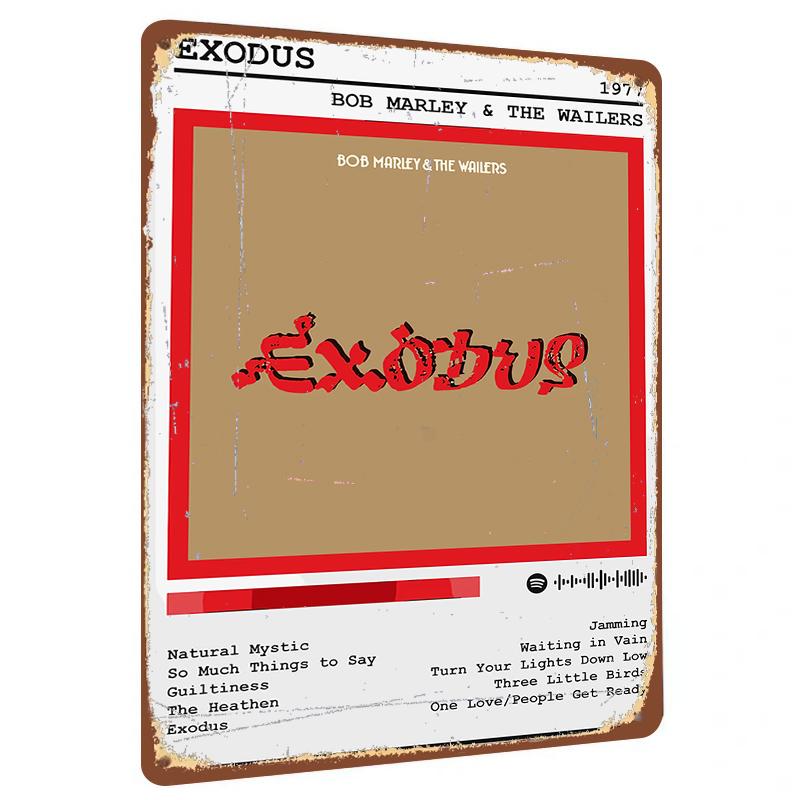 

Bob Marley The Wailers Exodus Album Cover Custom Metal Tin Sign Wall Art Decor 20x30cm（7.8x11.8inch）