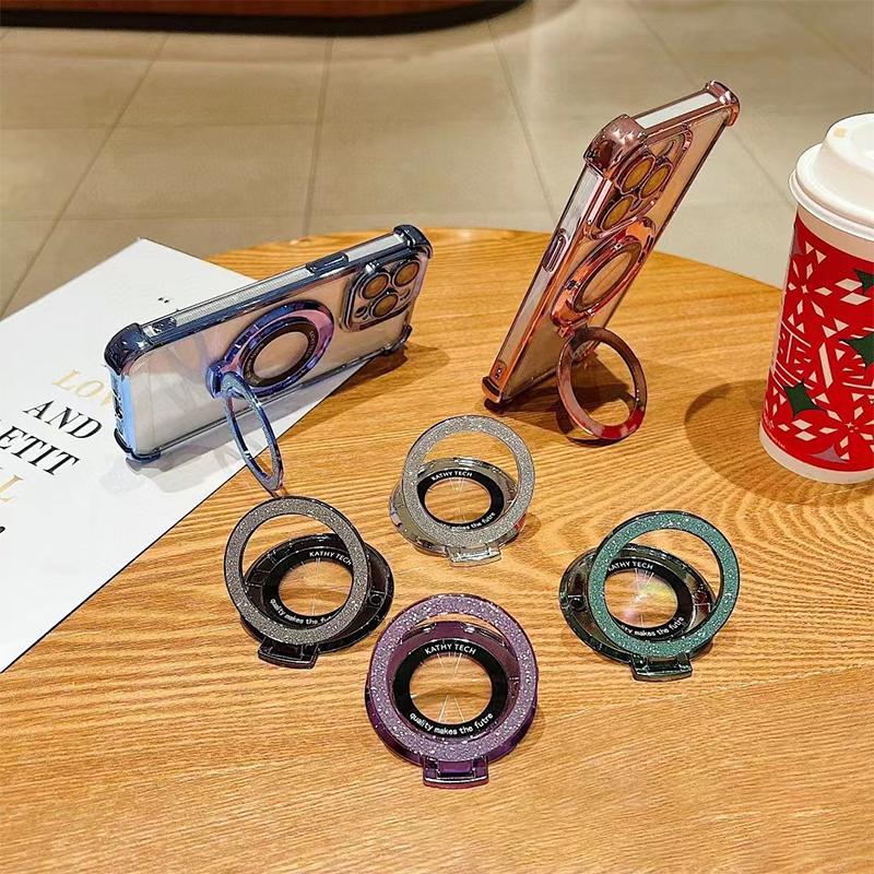 Luxury For Magsafe Magnetic Ring Bracket Stand Case For Iphone 15 Pro Max 14 13 12 S24 S23 Ultra Phone Holder Cover Accessories