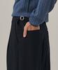ANALOG MOOD Double-Pleat Wide Winter Slacks (Navy)