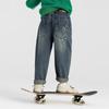 Boys' Retro Loose Fit Washed Denim Jeans