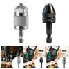 3 Jaw Keyless Chuck Hex Shank Three Aluminum Alloy Screwdriver Adapter Converter