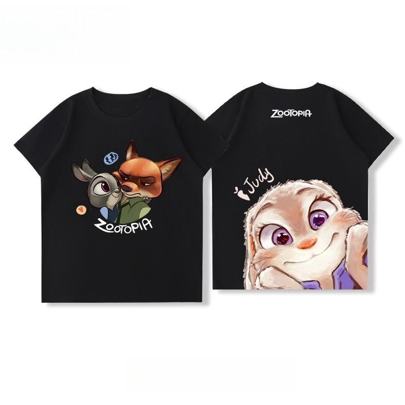 T-shirt unisex a maniche corte CubbyCrew nuova di zecca "Zootopia" Judy&Nick stampata top girocollo da uomo e da donna