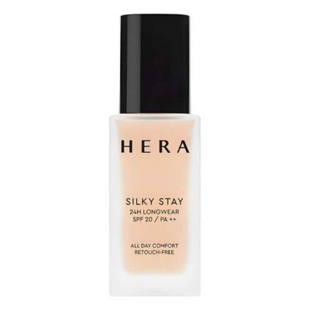 HERA Silky Stay 24H Longwear Foundation SPF20 PA++ 21N1 Vanilla Full-Coverage & Long-Lasting Face Foundation 30g