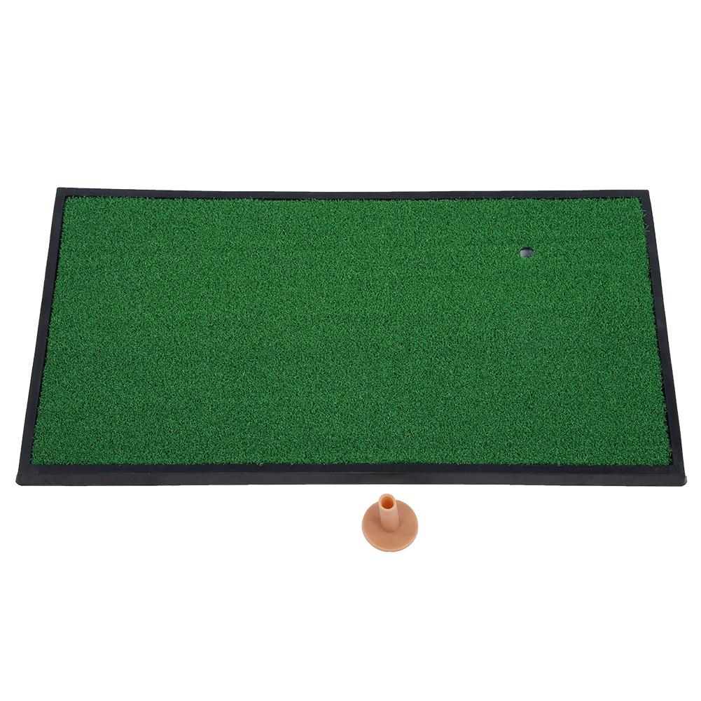 Home Golf Practice Mat Training Putting Mats Portable Practicing Hitting Pads with Tee