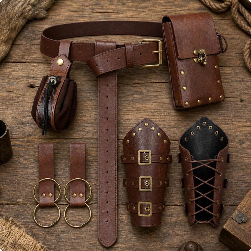 Wikinger Mittelalter Gürtel mit Beutel Mittelalter-inspiriert Taille Vintage