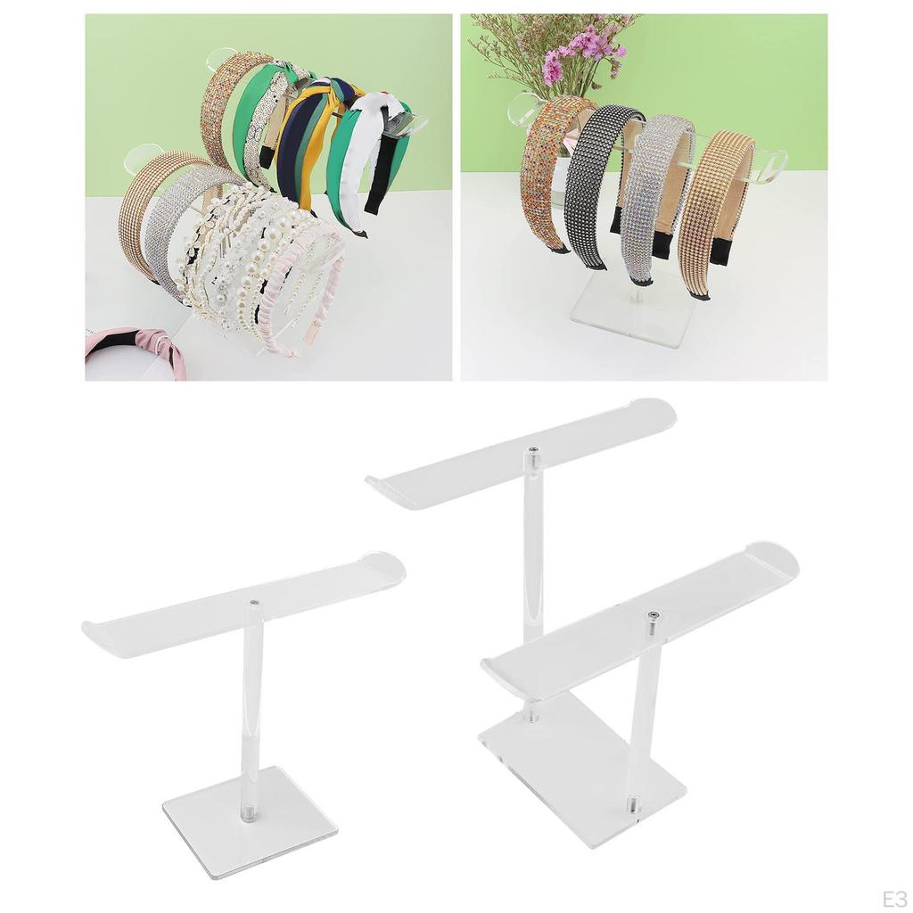 Clear Hair Hoop Organizer with Stable Base Multifunctional Protection Headphone Holder Acrylic