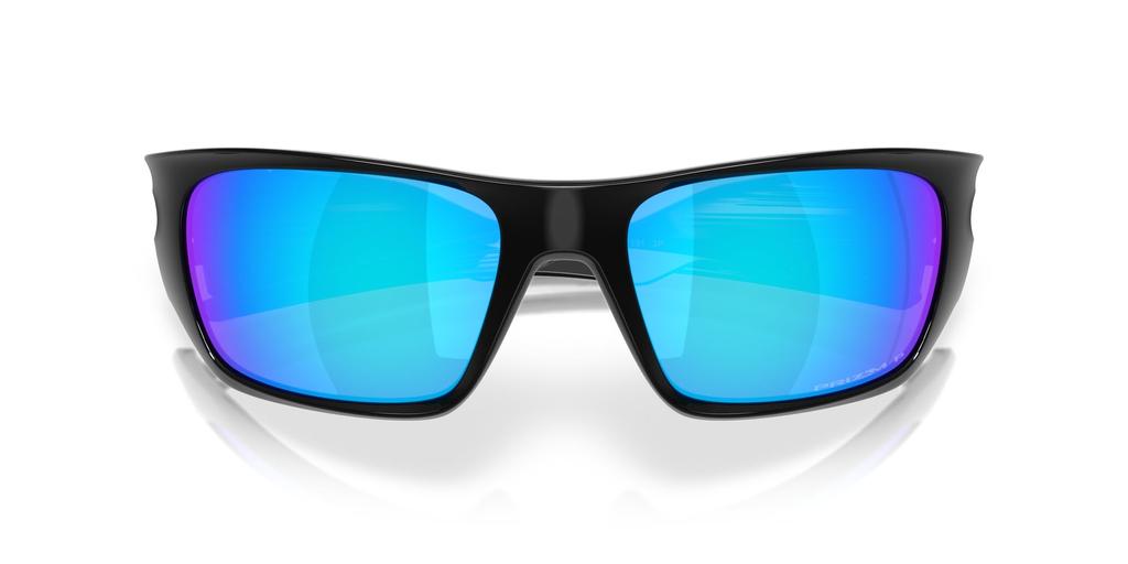 Oakley Sunglasses Frame Color Polished Lens Prizm Sapphire Polar 60mm Men's 0OO9486, (Front) Black, Color