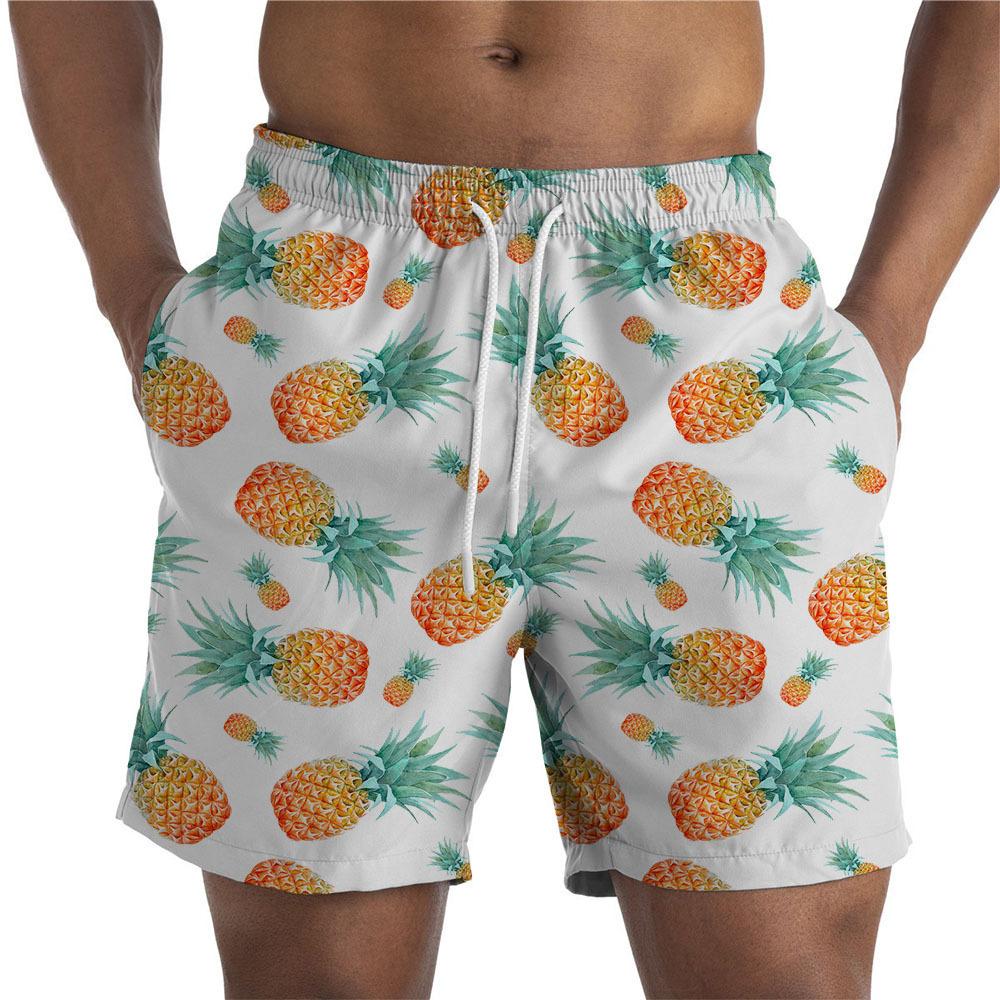 Daily Summer New Straight Tube Printed Loose 3D Men's Casual Shorts Beach Shorts Breathable Comfortable Outdoor Sports Board Shorts