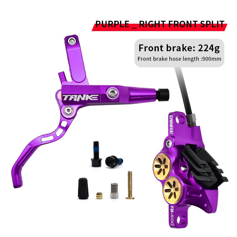 TANKE MTB 4 Piston Hydraulic Disc Brake 900/1700mm  4 Piston Resin Brake Pads Oil Pressure AM DH Road MTB Ultralight Disc Brake