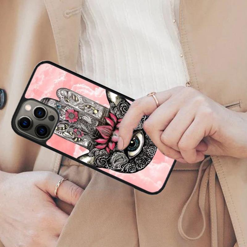 Dot Hamsa Hand Mandala Art Magnetic Phone Case For APPLE iPhone 17 Air 16 14 13 12 Pro Max 15 Plus Wireless Charge MagSafe Cover