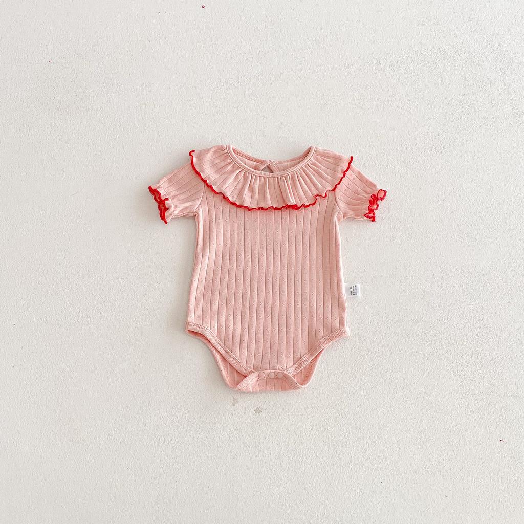 Summer Baby Girl Cotton Romper Breathable Home Wear For Infants Outdoor Crawling Suit