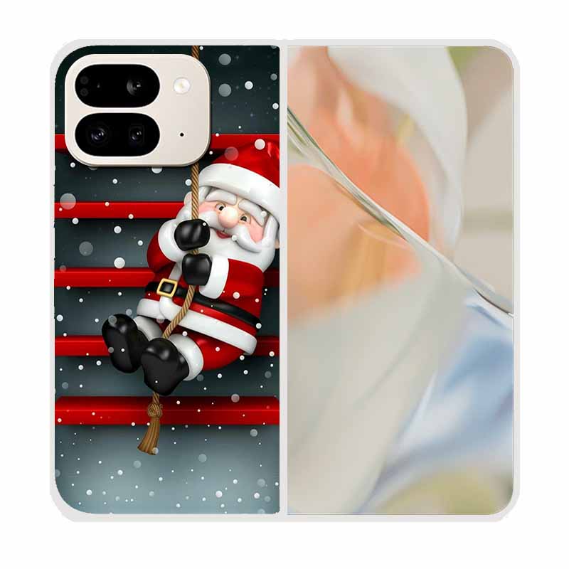 For Google Pixel 9 Pro Fold Case Pixel Fold Christmas Cute Clear Hard Plastic PC Phone Back Cover For Google Pixel9 Pro Fold 5G