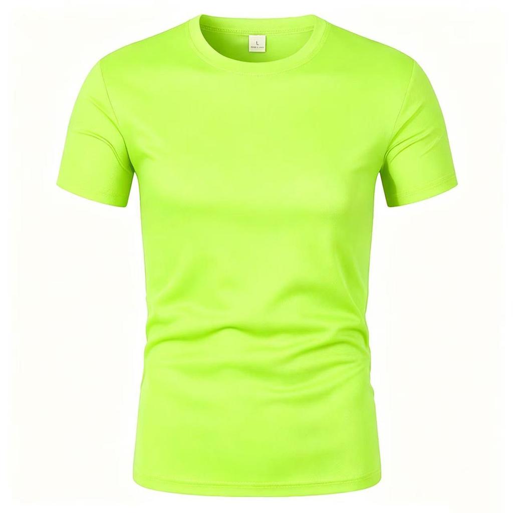 Men's Quick-Dry Mesh Sports T-Shirt - Short Sleeve, Round Neck, Solid Color