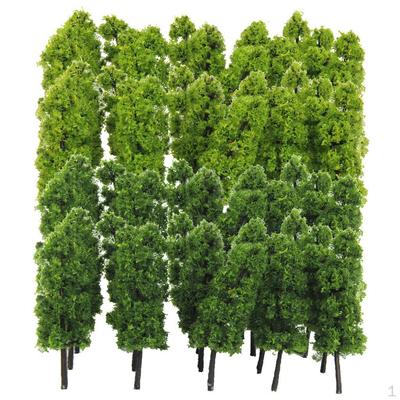40 Pieces of 1:150 Model Trees for Layout Train Railroad Garden and Park Street Diorama Landscape