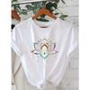 1 Stück Damen Casual Kurzarm-T-Shirt mit lebendigem Lotusblumen-Print, Weicher atmungsaktiver Stoff, Rundhals Regular Fit T-Shirt für Freizeitkleidung