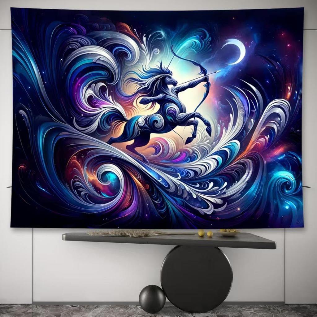 Leo Tapestry Wall Hanging Zodiac Sign Decoration Aesthetic for Bedroom Living Room Dormitory Suitable for Teen Boy and Girl Who