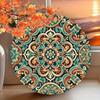 Large Moroccan Floral Metal Wall Art, Vintage Boho Hanging Decor for Living Room, Bedroom, Kitchen, Bar, Cafe