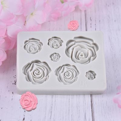 Diy Handmade Soap Chocolate Fondant Baking Mold 3D Rose Flower Cake Decoration Silicone Mold