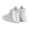 Converse Chuck Taylor All Star Iridescent Leather High-Top Skate Shoes Women Sneakers Silver 566094C