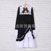 Fashion Turtleneck Flare Sleeve Color-Blocking Bow Lolita Dresses Women's Lolita Dress Women.