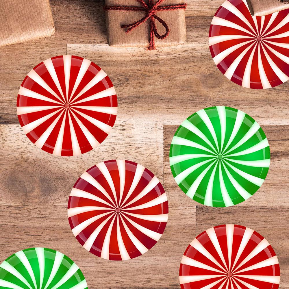 Shangyi SP-D049 Christmas Candy Floor & Wall Sticker – Self-Adhesive Decor for Living Room & Bedroom