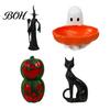 Resin Witch Sculpture for Desk Gothic Cat Statue Home Decor, Timeless Aesthetic Pieces Figurine, Mystical Tabletop Ornament Office Living Room,