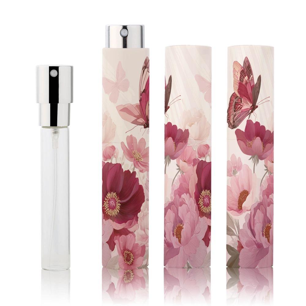 10ML Spray Bottle Refillable Leak-Proof Perfume Dispensing Bottle Butterfly Spray Function Empty Cosmetic Containers