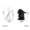 Wuxian Jewelry Lan WangJi Accessories Black Rabbit Mo Dao Zhu Shi Enamel Brooch Brooches Pin Badge