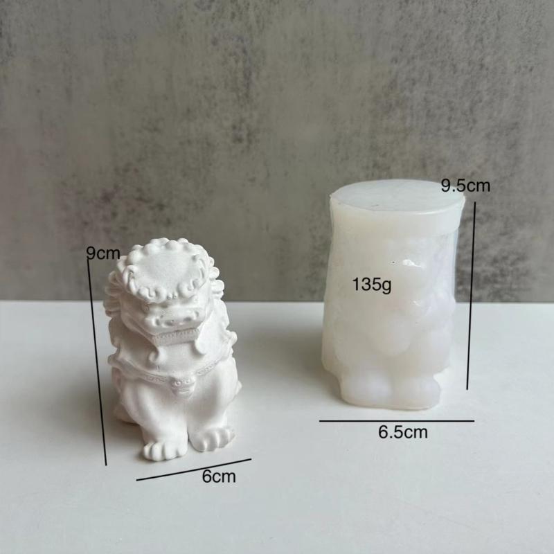 Crystal Epoxy Resin Mold 3D Lion Silicone Candle Mold Plaster Resin Mold Aromatherapy Candle Making Tool Home Decoration