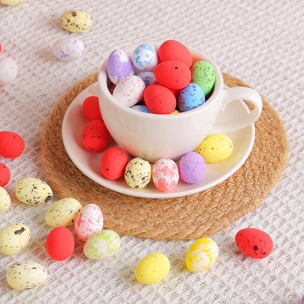 50pcs  2x2.5cm Easter mini Easter egg decoration small spotted Easter egg toy egg